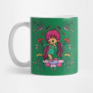 Cute chibi kissing girl art Mug